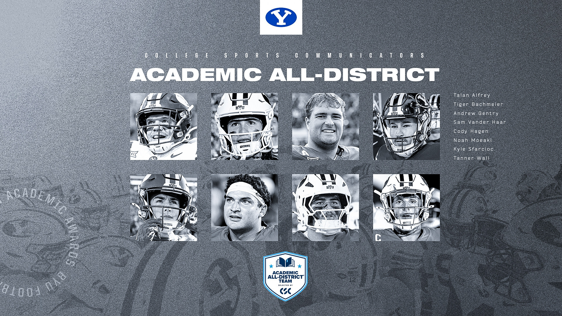 Byu Football Roster Eight BYU football student-athletes named 2025 CSC Academic All ...