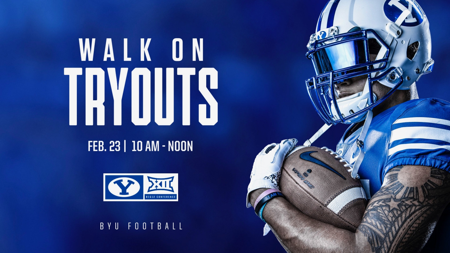 BYU FOOTBALL 2022 WINTER WALKON TRYOUTS BYU Athletics Official Athletics Website BYU Cougars