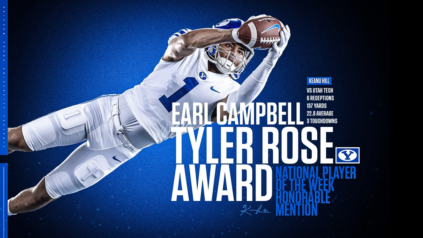 Earl Campbell Tyler Rose Award names Baylor Romney, Keanu Hill to 2021  watch list - BYU Athletics - Official Athletics Website - BYU Cougars