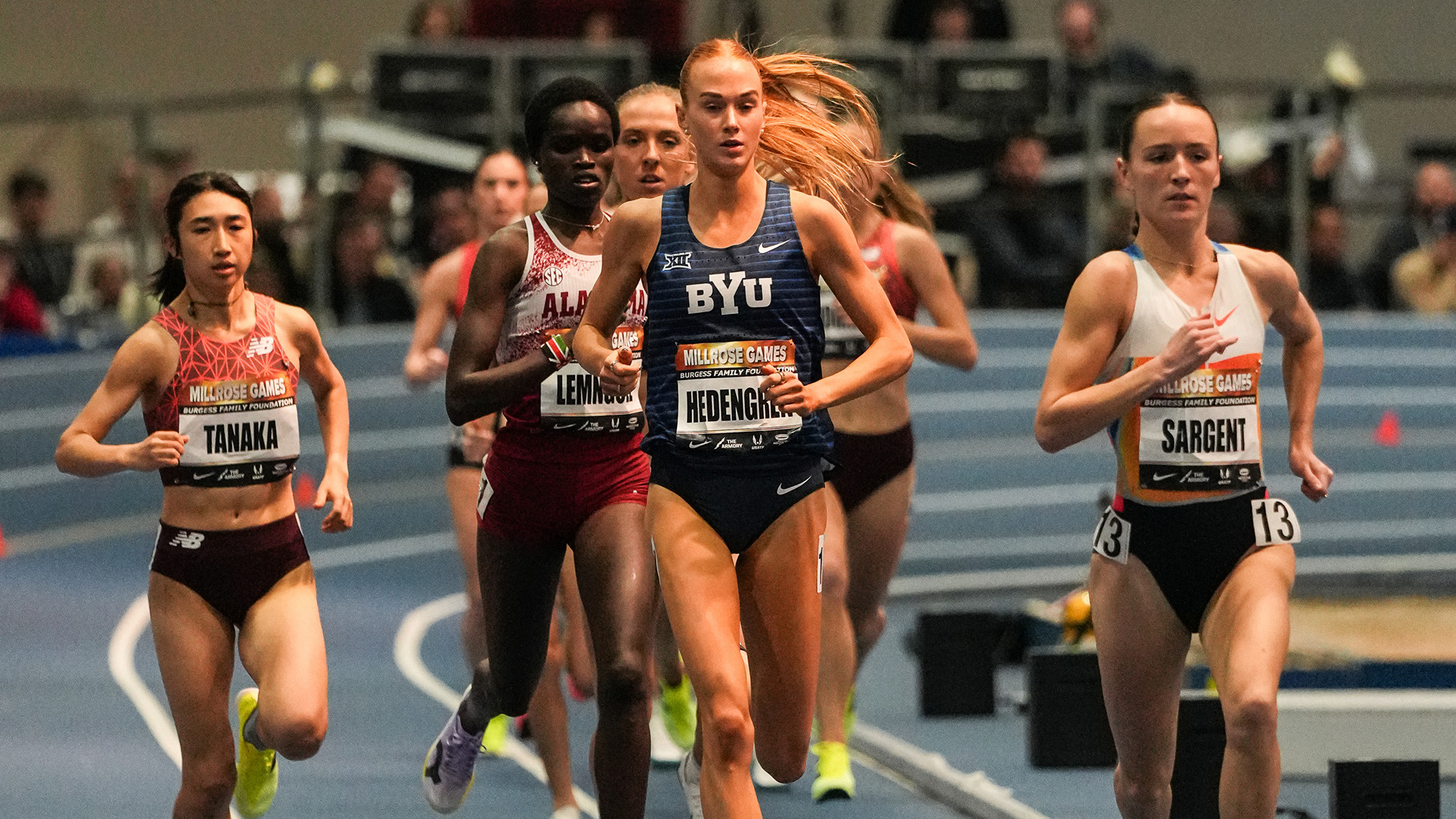 Hedengren surges to No. 2 all-time NCAA mark in 3000m at Millrose 