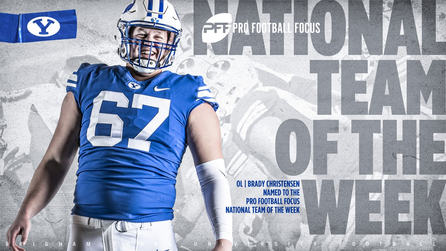 Christensen named to Pro Football Focus Team of the Week - BYU Athletics -  Official Athletics Website - BYU Cougars