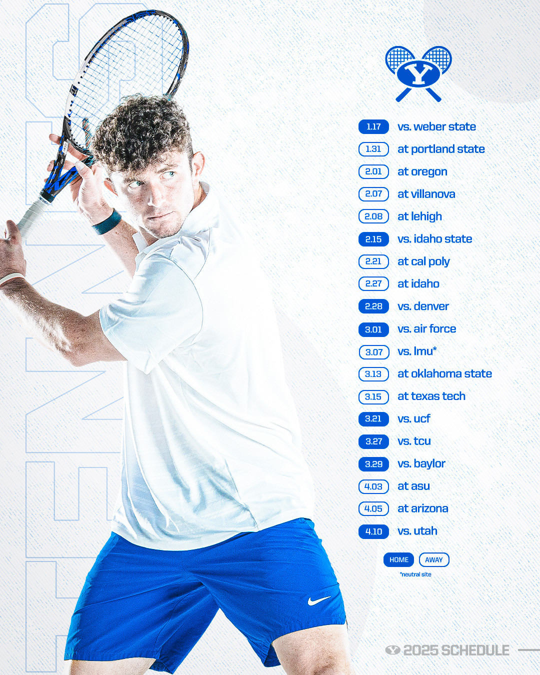 2025 men's tennis spring schedule released BYU Athletics Official