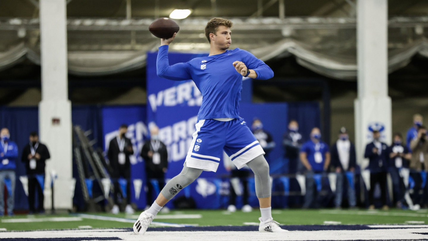 Watch: Cougars quarterback Zach Wilson shows off arm strength at BYU pro  day 