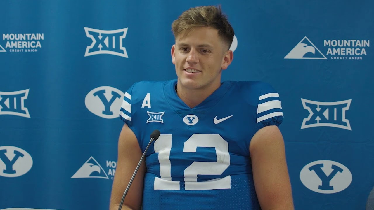 Jake Retzlaff BYU Football Postgame Arizona October 12, 2024