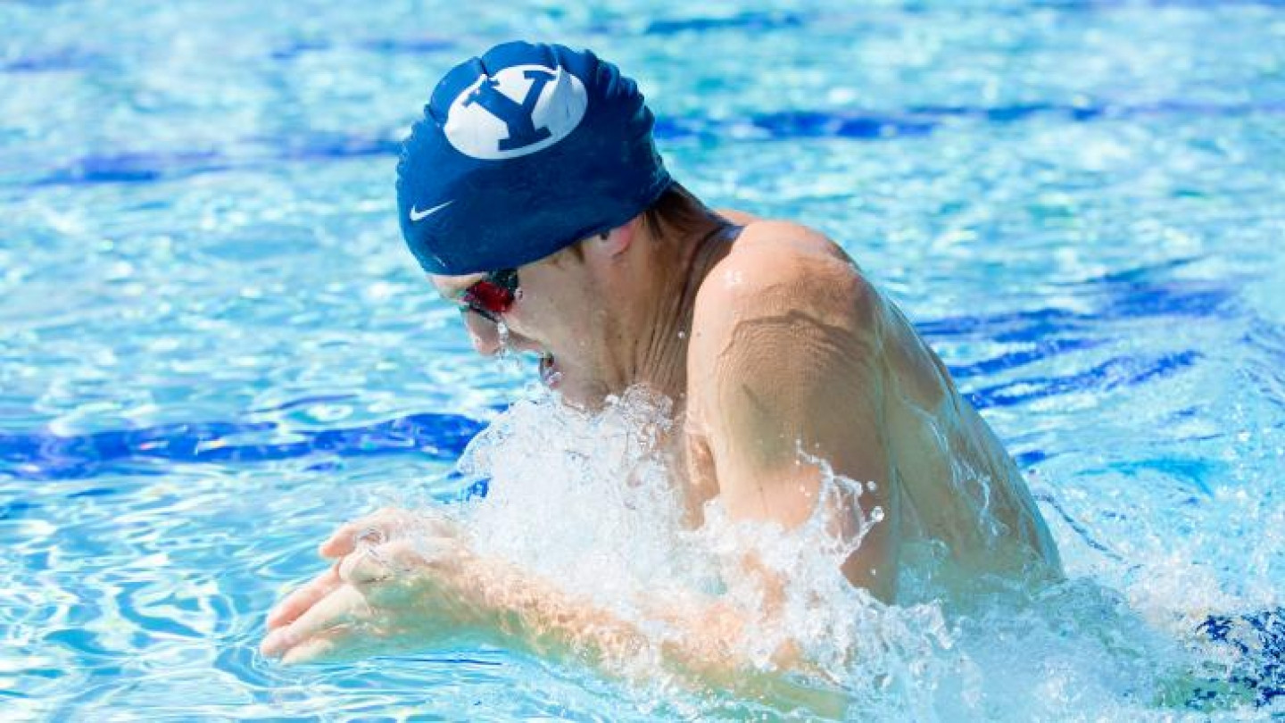 BYU men's swim and dive team knock off Rebels - BYU Athletics ...