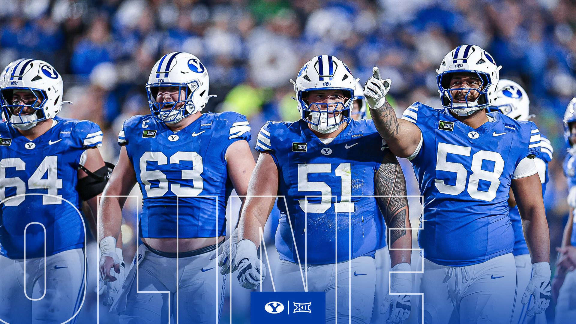 BYU Offensive Line Named Big 12 Offensive Line of the Week