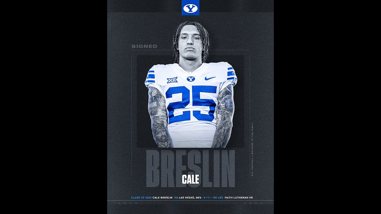 Cale Breslin BYU Football National Signing Day 2025 BYU Athletics