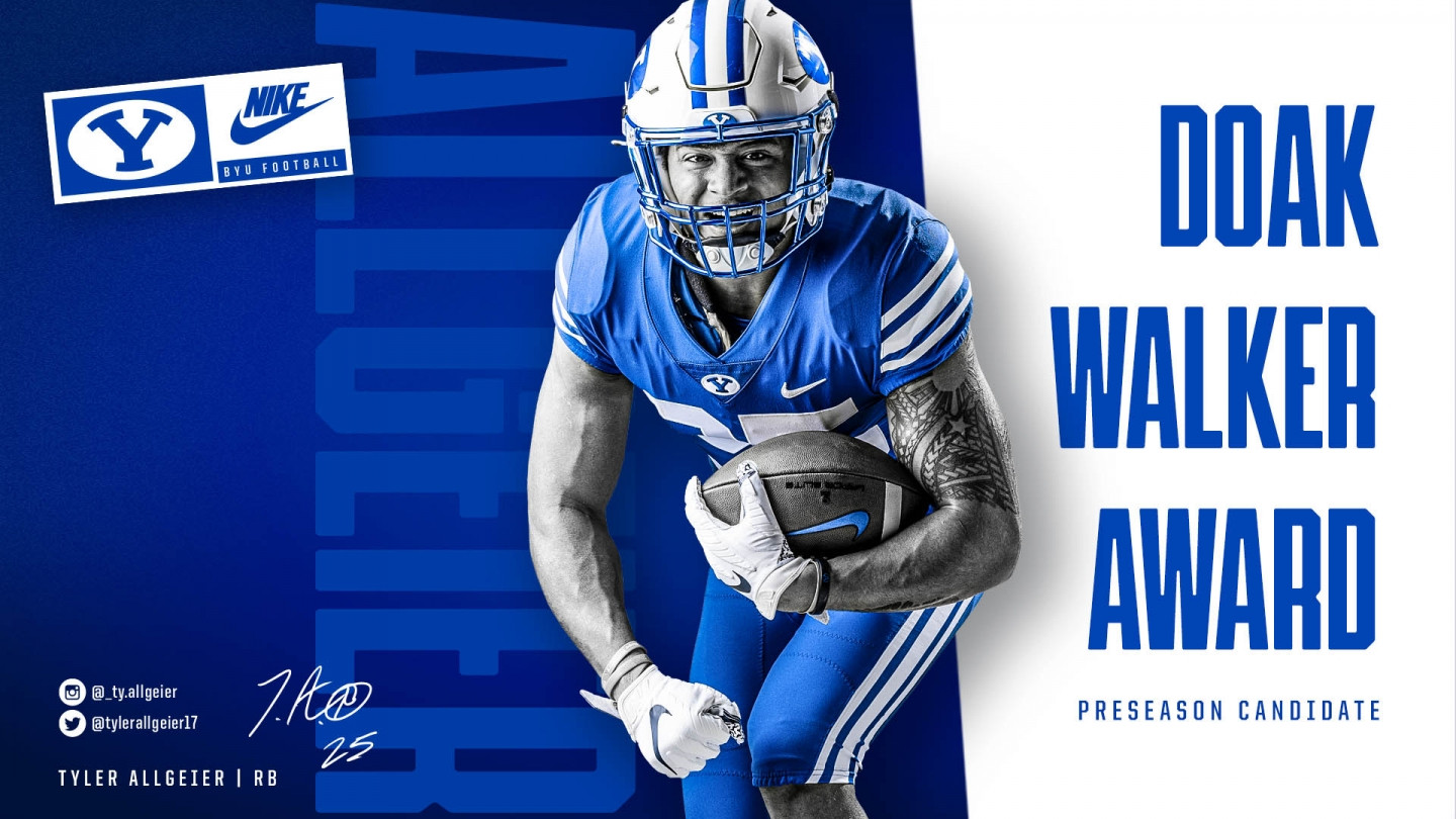 Allgeier named Doak Walker Award preseason candidate - BYU Athletics -  Official Athletics Website - BYU Cougars