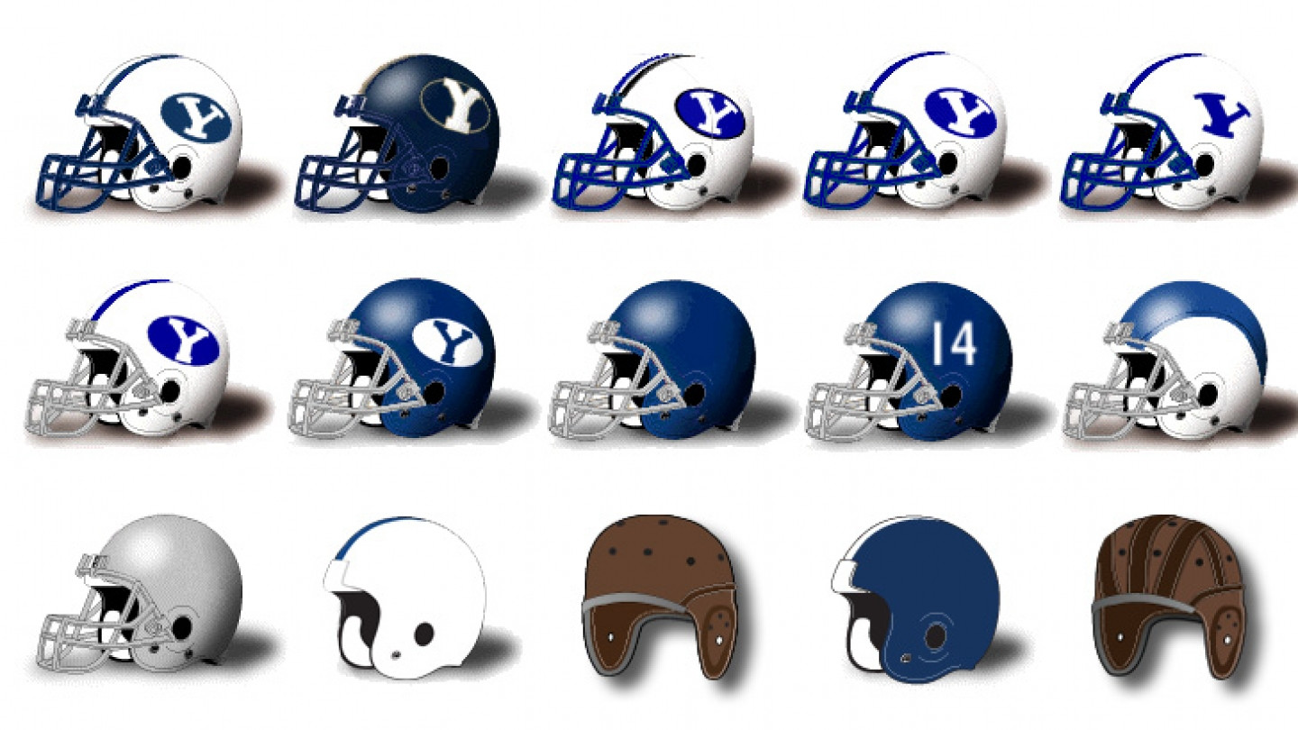 Evolution of the BYU Football Helmet - BYU Athletics - Official Athletics  Website - BYU Cougars